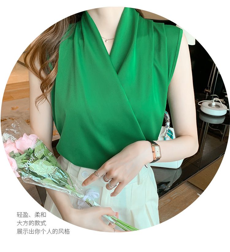 Satin Blouse Temperament Sexy Niche Foreign Style Blouse