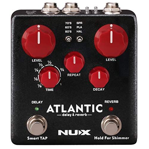 NUX Atlantic Multi Delay And Reverb Effect Pedal With Inside