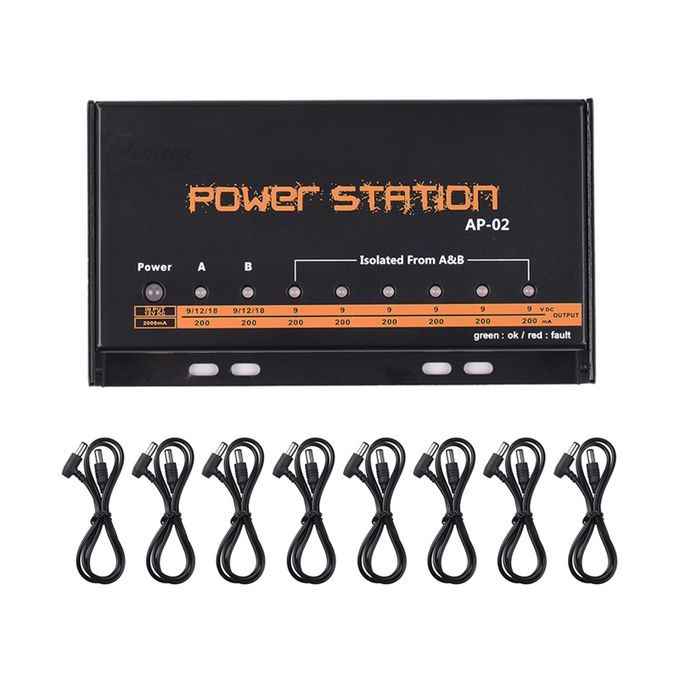 Guitar Pedal Supply 8 Outputs For 9V / 12V / 18V Effect