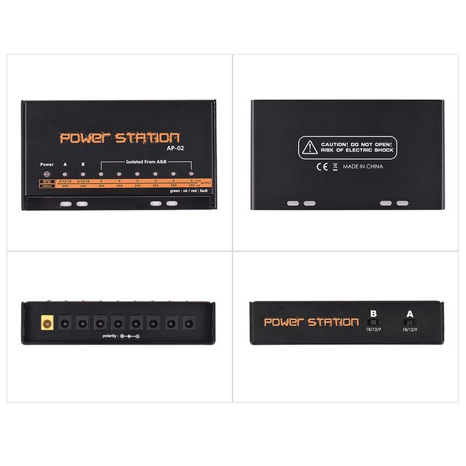 Guitar Pedal Supply 8 Outputs For 9V / 12V / 18V Effect