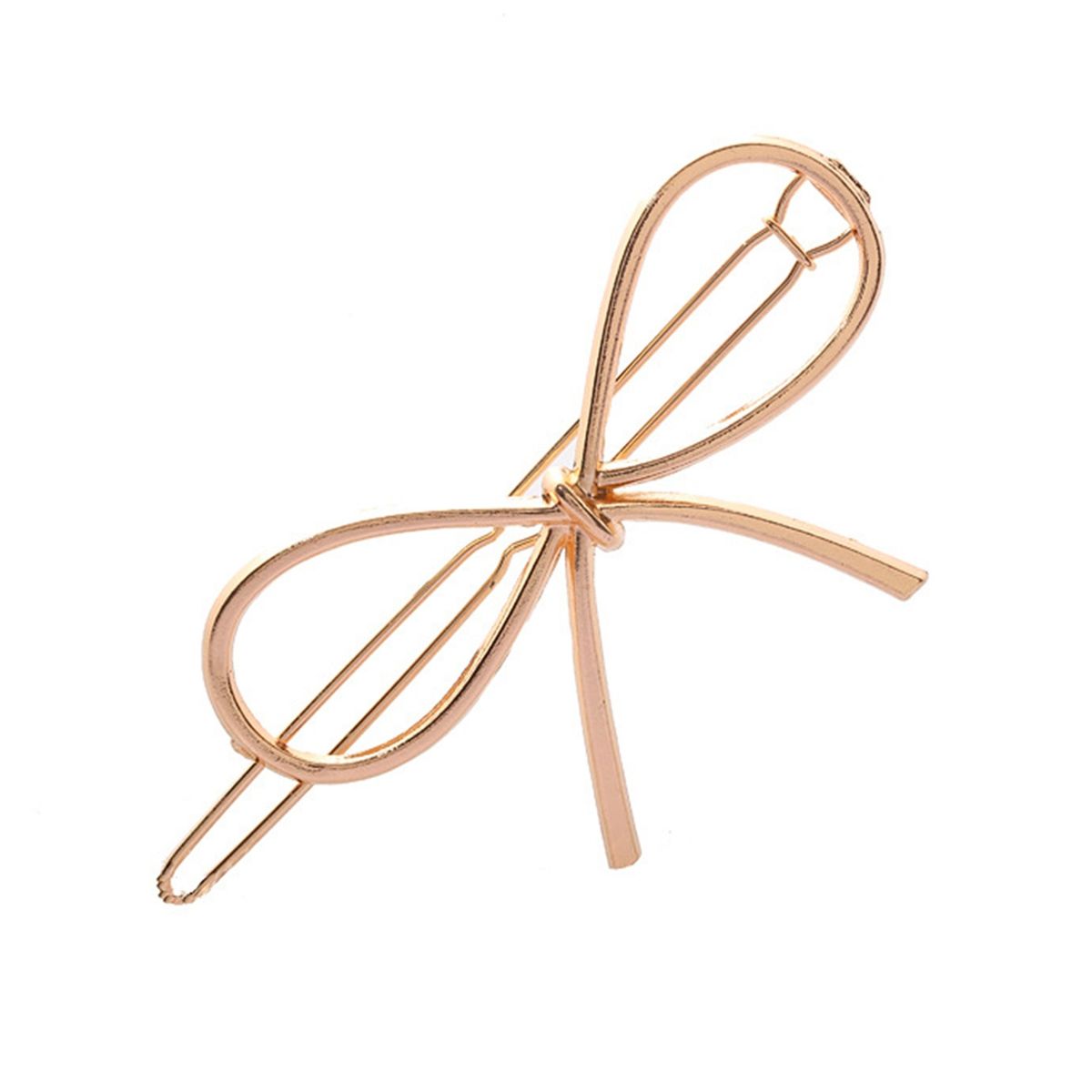 Lady Hair Pin Bow-knot Shape Non-slip Women Hair Barrette A