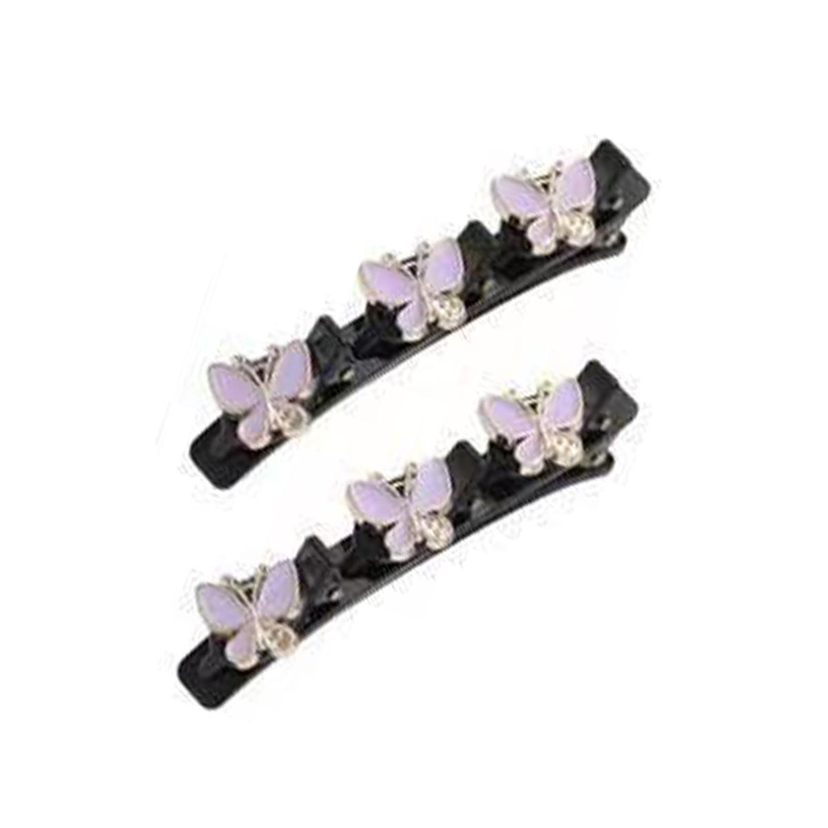 2Pcs Women Hair Clips Lovely Girl Butterfly Duck-bill Hairpins Party Favor Purple
