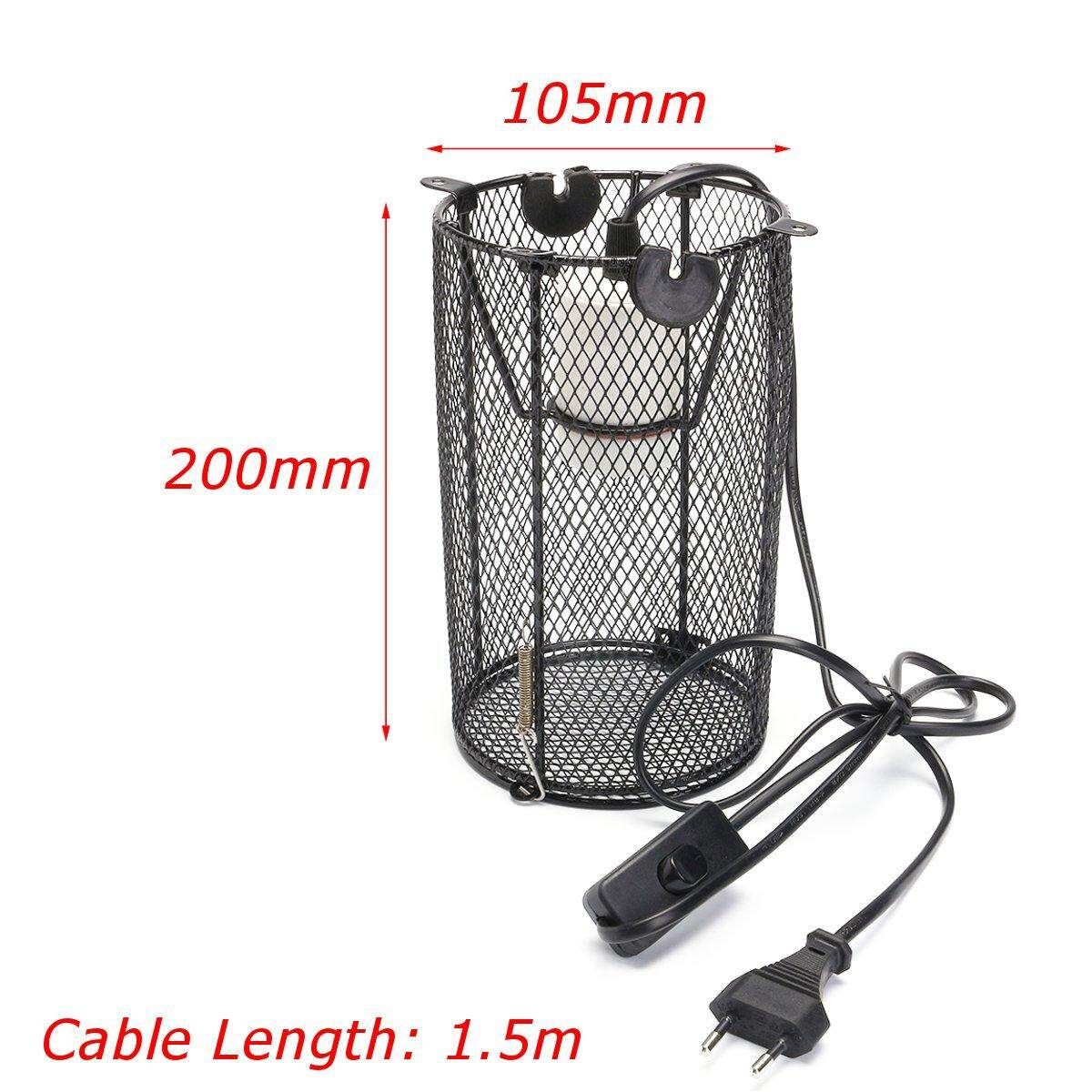 Reptile Ceramic Heat Lamp Holder Light Switch Cage For Snake Chicken Brooder Etc