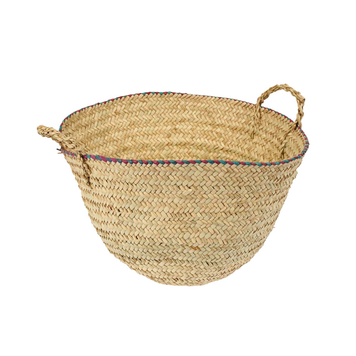 Handwoven Palm Leaf Storage Basket