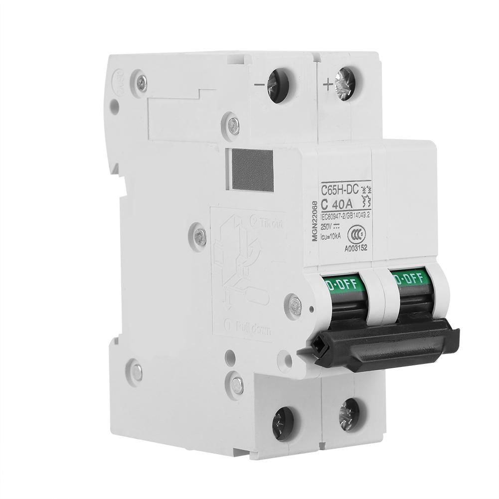 Circuit 40A 250V 2P 25A Miniature Breaker DC Hot
