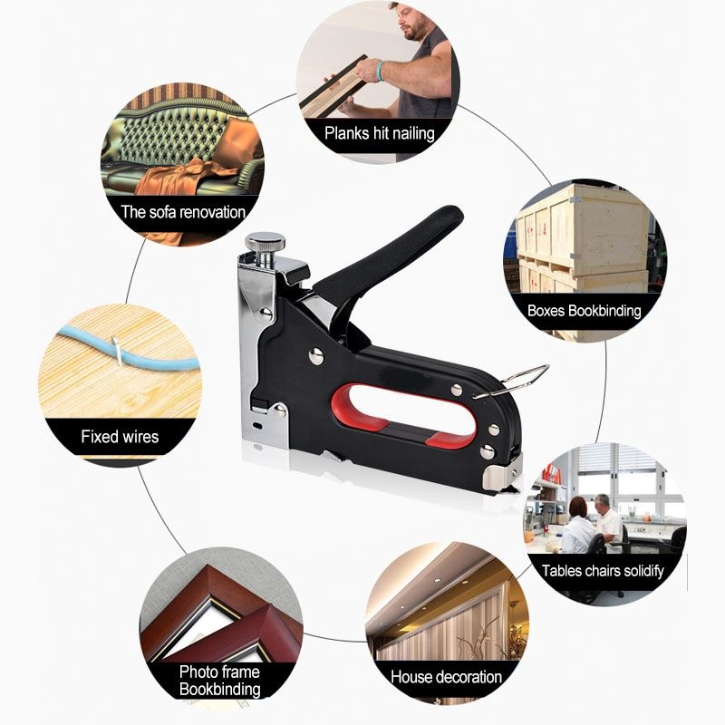 Non-Slip Handle Stapler Fixed Frame Decorative Fur
