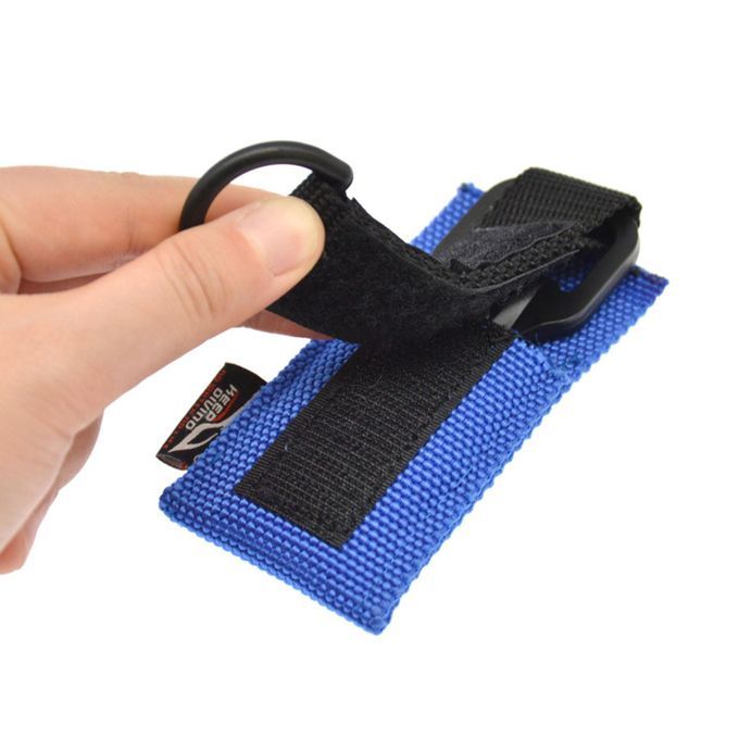 Scuba  Holder With D Ring Knives Webbing Bag For Snorkeling Blue