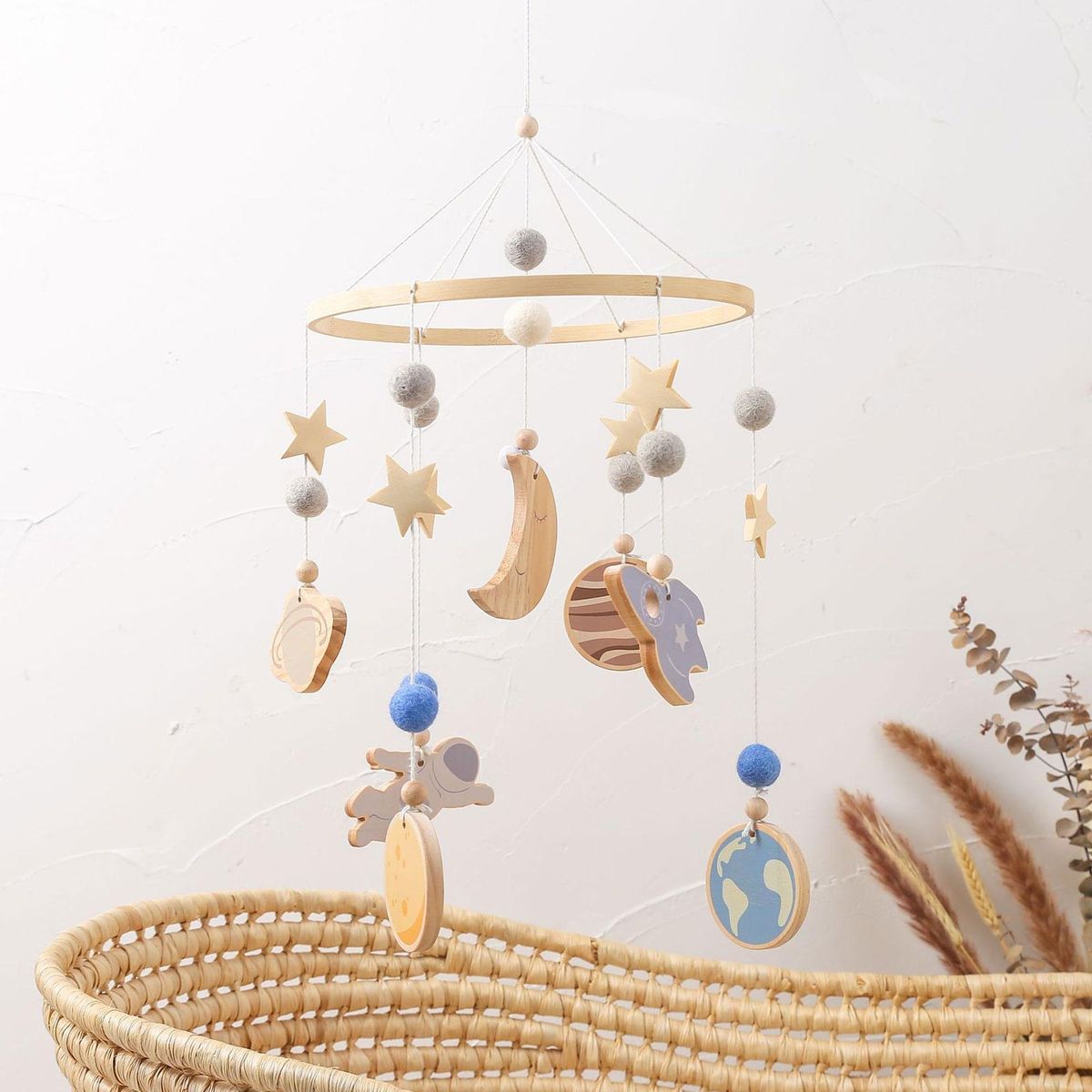 Baby Crib Mobile Wooden Nursery Decoration For Children