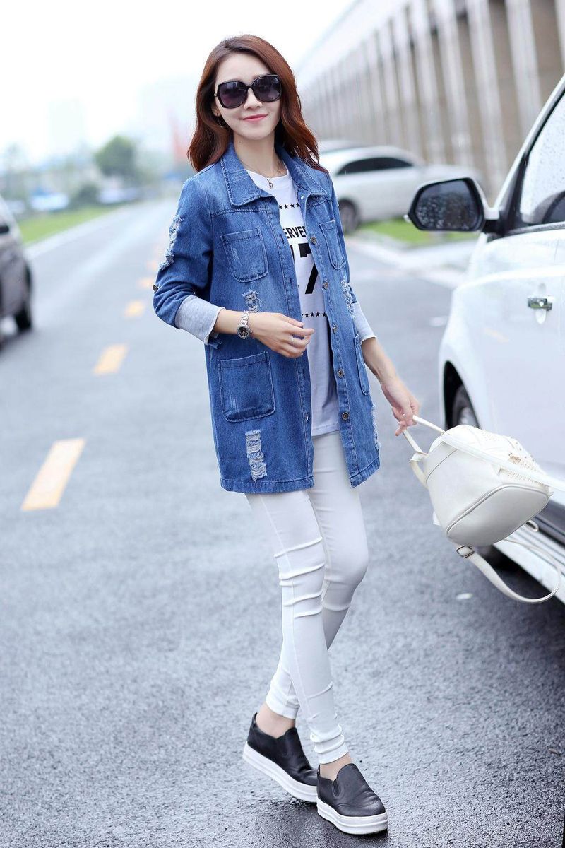 Korean Women's Denim Jacket Coat