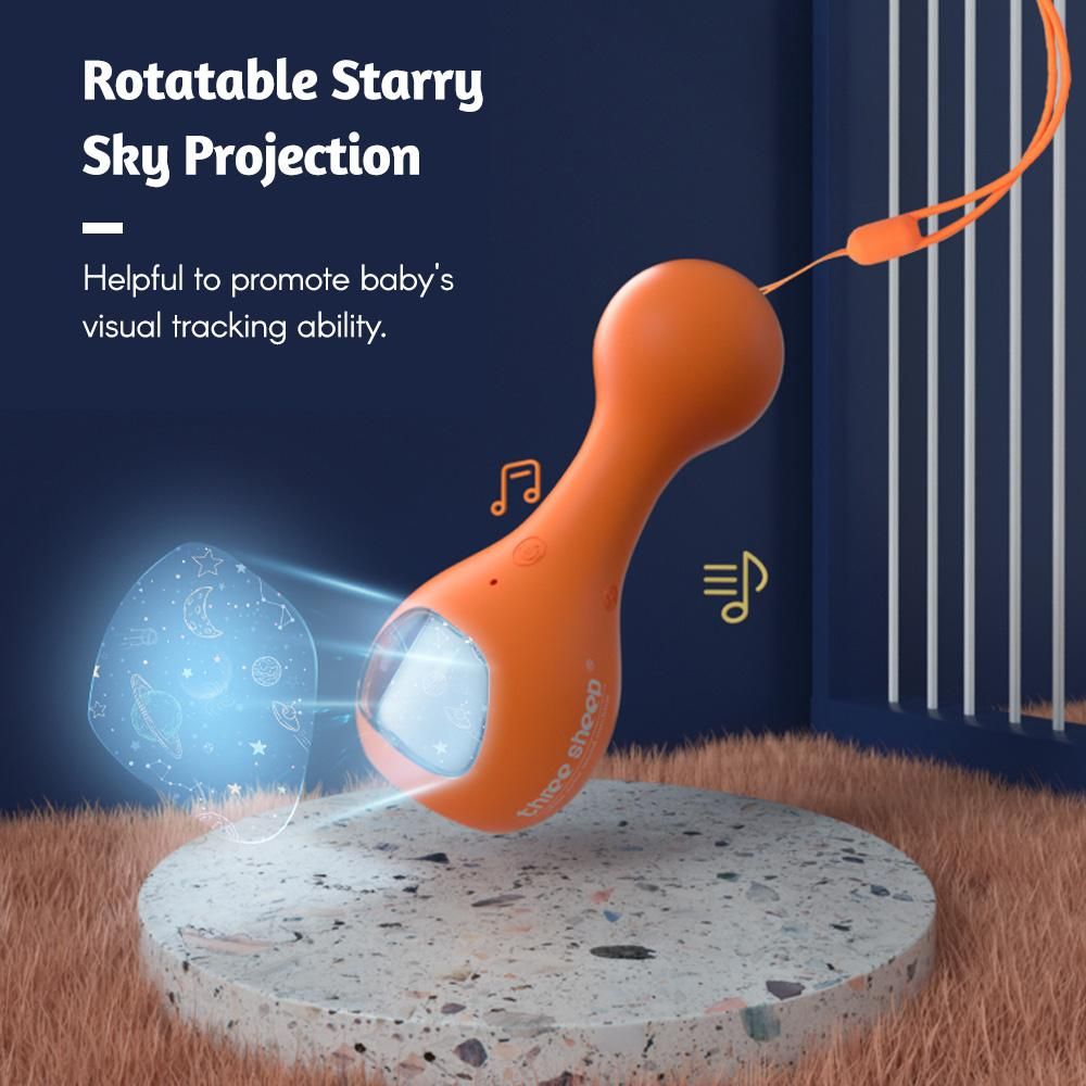 Smart Baby Sleep Soother White Noise Sound Machine with 28 Soothing Sounds Soft Coloful Lighting Supports Star Projection Crying Detection Record Message Built-in Battery for Infant Toddlers