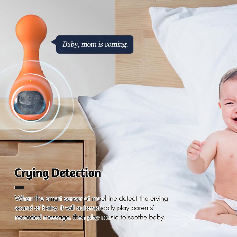 Smart Baby Sleep Soother White Noise Sound Machine with 28 Soothing Sounds Soft Coloful Lighting Supports Star Projection Crying Detection Record Message Built-in Battery for Infant Toddlers