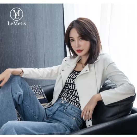 Faux Leather Jackets For Women Zip Up Motorcycle Short PU Outwear Coat