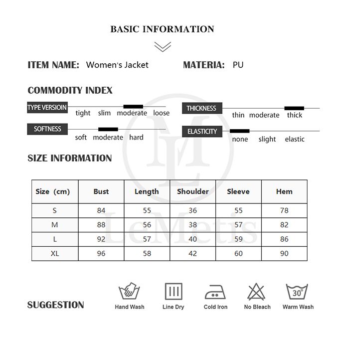 Faux Leather Jackets For Women Zip Up Motorcycle Short PU Outwear Coat