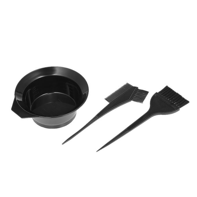 3 Pcs Hair Coloring Kit Dyeing Bowl Brush Double-sided