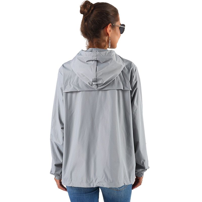 Jacket Windbreaker Impermiable Rainwear - Gray