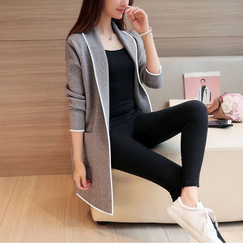 Women Lapel Casual Solid Color Plus Velvet Jacket Long Sleeve Loose Cardigan Warm Long Fleece Coat