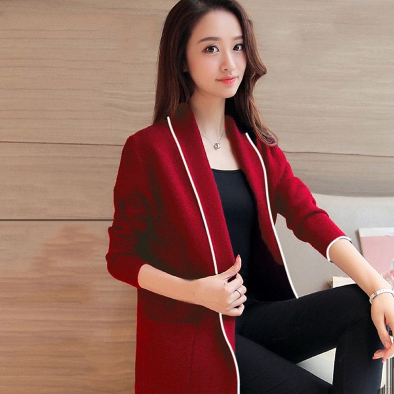 Women Lapel Casual Solid Color Plus Velvet Jacket Long Sleeve Loose Cardigan Warm Long Fleece Coat