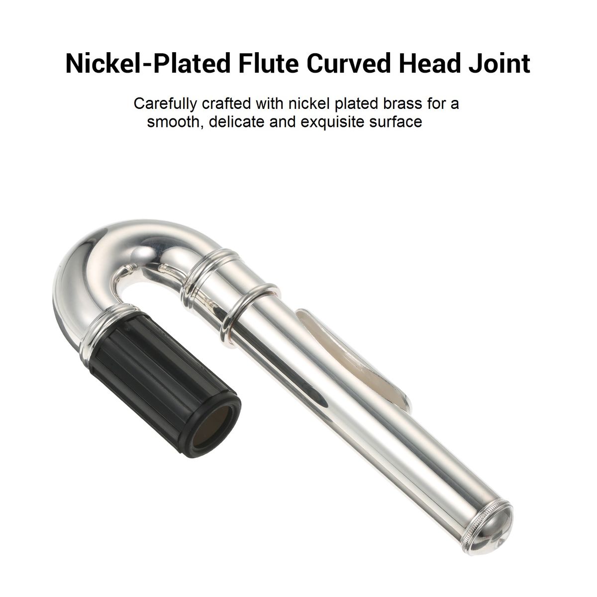 Nickel-Plated Flute Curved Head Joint Musical Instrument