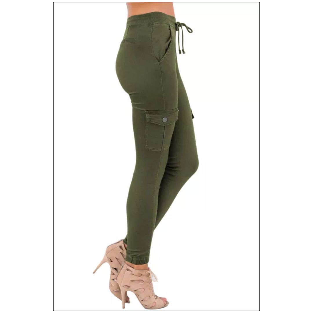 Mfed Olive Green Drawstring Ankle Pocket Denim Jeans