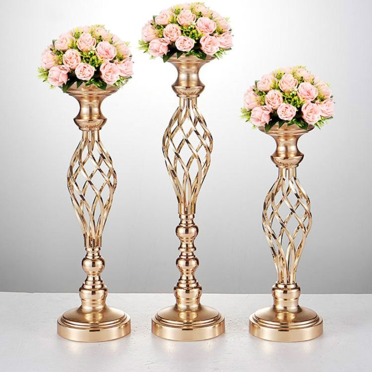Gold Plated Wrought Iron Candlestick