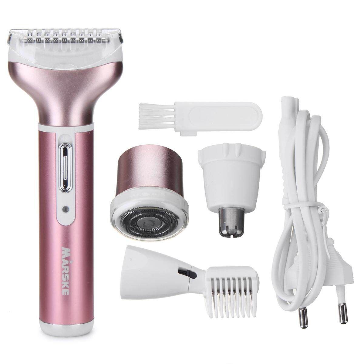 Lady Face Facial Eyebrow Nose Trimmer Hair Removal Epilator Electric EU Plug Rose Gold