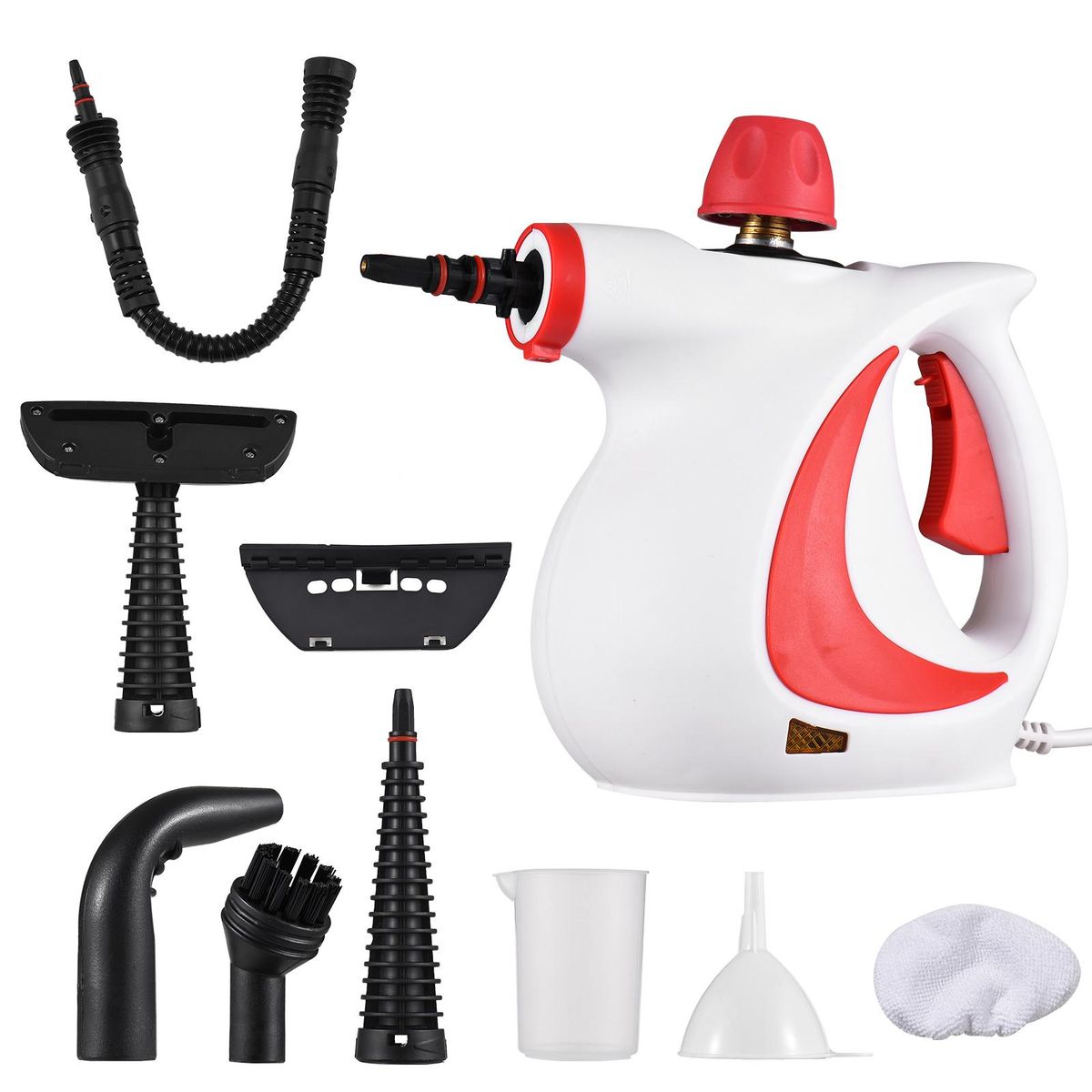Handheld Steam Cleaner 1050W High Temperature Pressurized Steam Cleaning Machine with 9PCS Accessory Portable Multifunction Steamer for Kitchen Sofa Bathroom Car Window