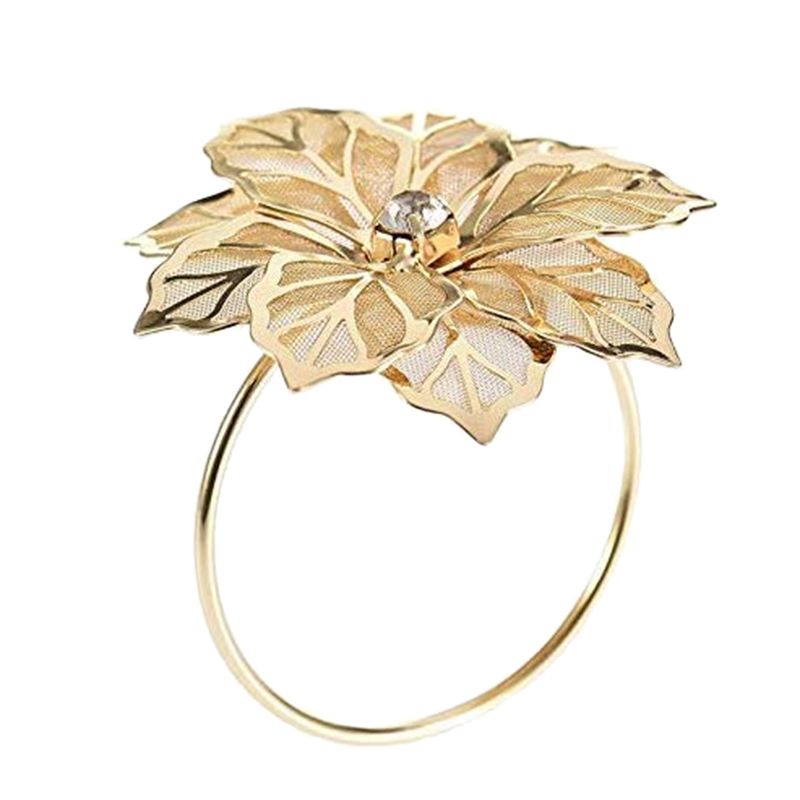 6Pack Napkin Rings, Gold Napkin Rings Buckles For Table