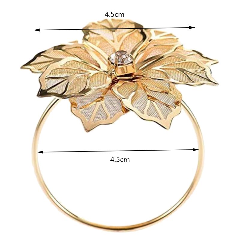 6Pack Napkin Rings, Gold Napkin Rings Buckles For Table