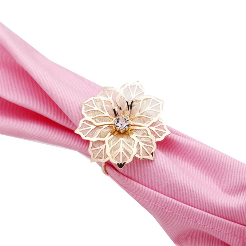 6Pack Napkin Rings, Gold Napkin Rings Buckles For Table