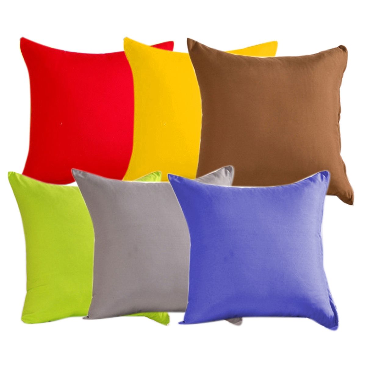 6Pcs Decorative Throw Pillow Covers Square Patio Cushion