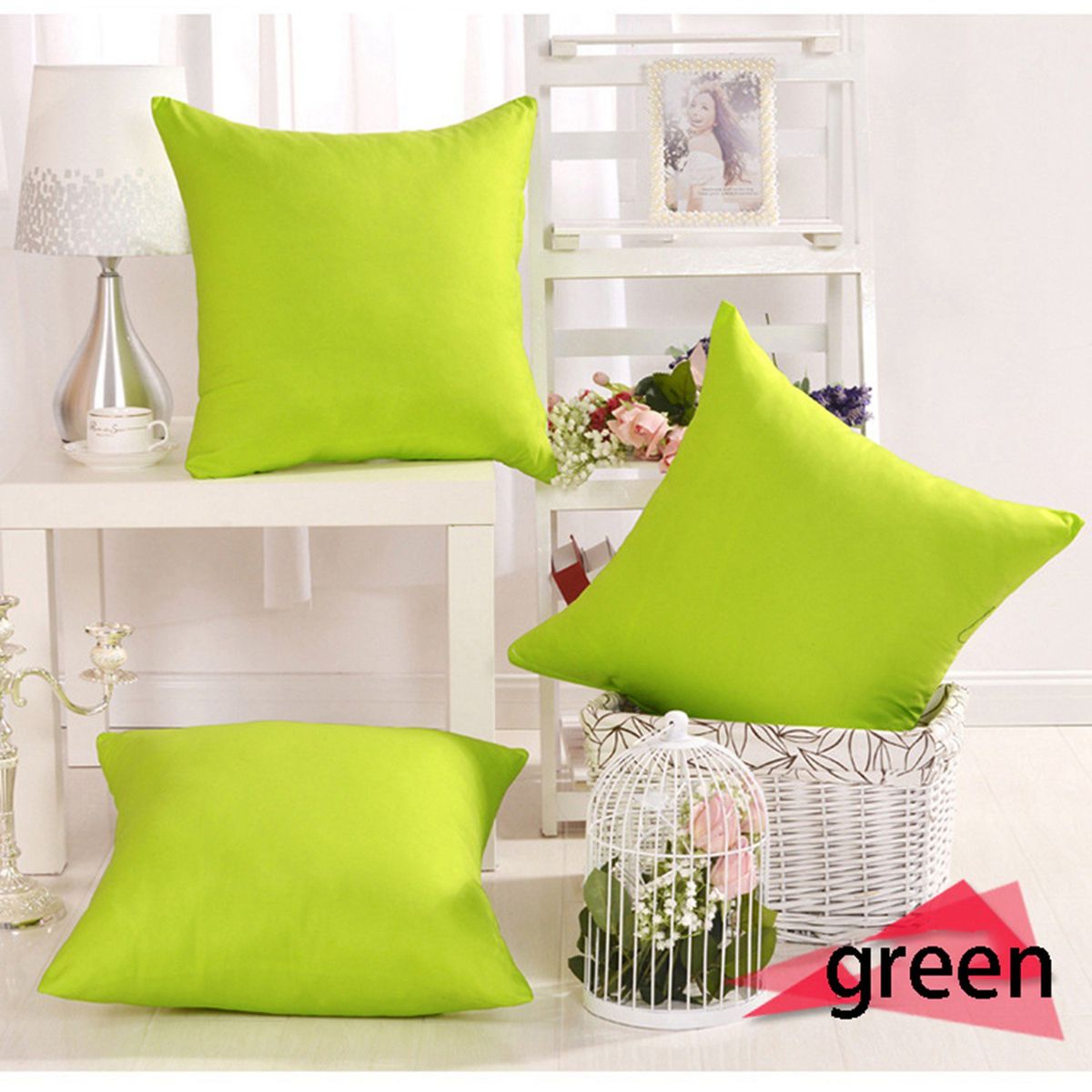 6Pcs Decorative Throw Pillow Covers Square Patio Cushion