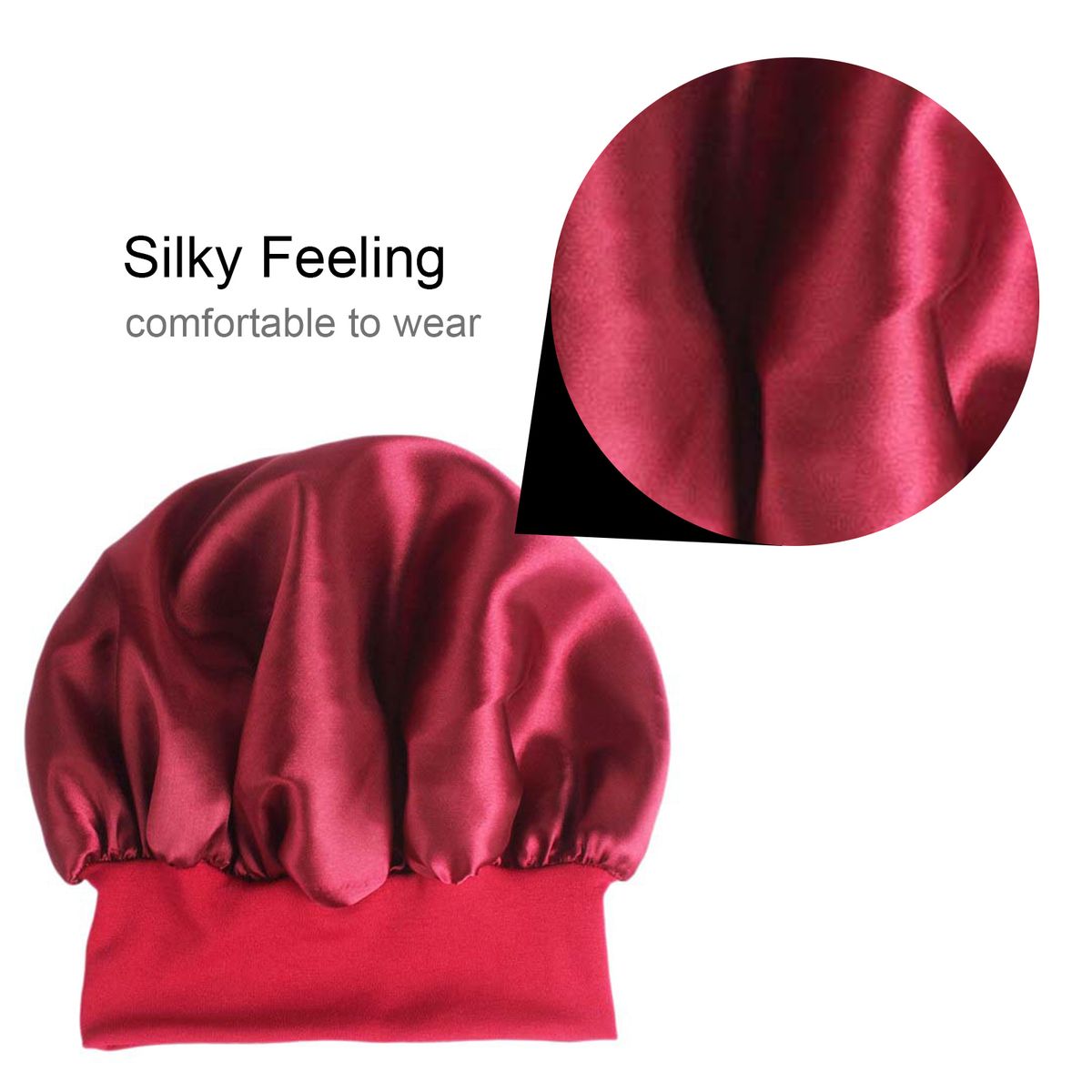 Hair Cover Bonnet Sleep Cap Wide Head Band Sleep Cap Hat