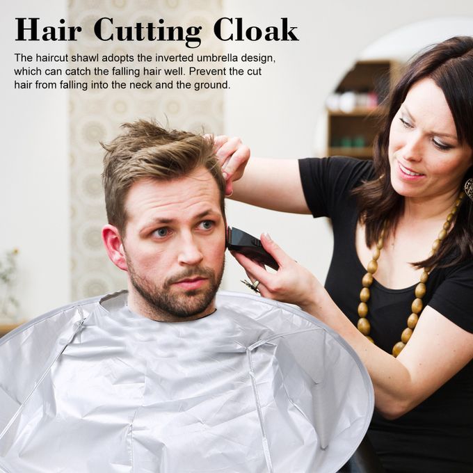 Hair Cutting Cloak Foldable Cape Waterproof Haircut Gown