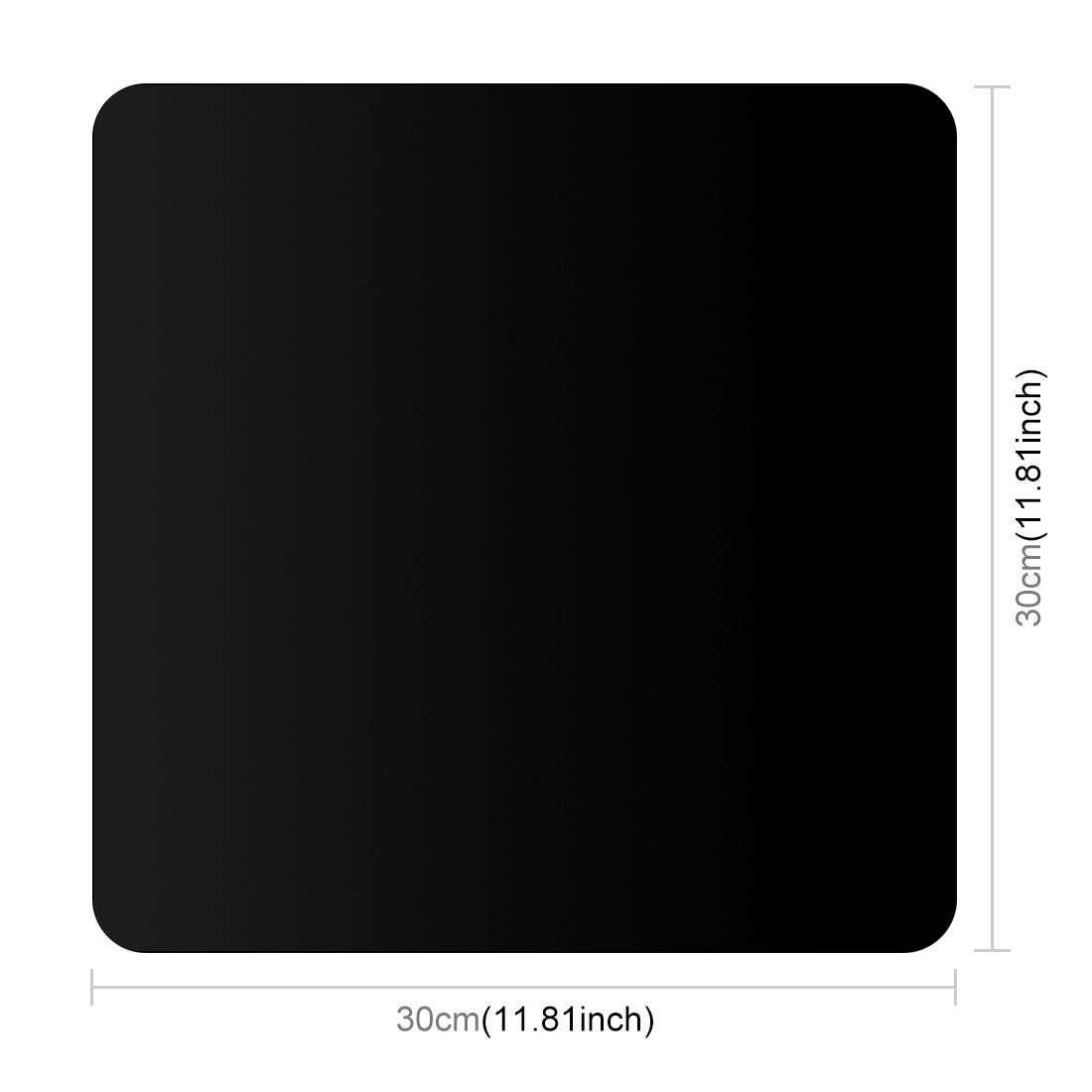 PULUZ 30cm Photography Acrylic Reflective Display Table Background Board (Black)