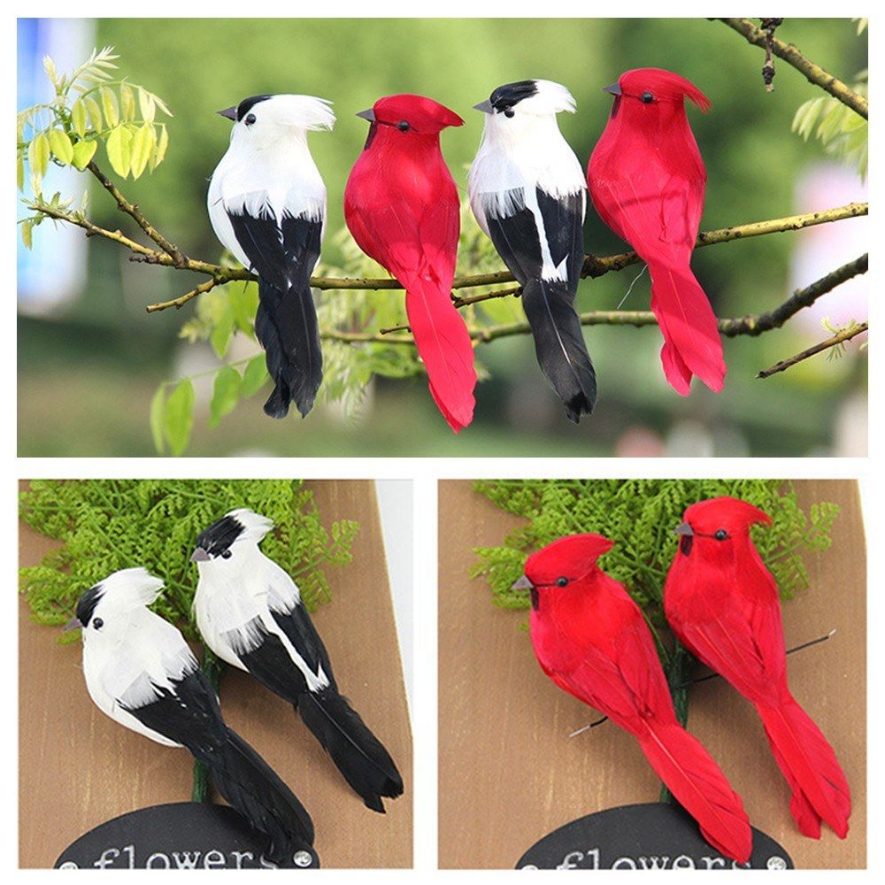 1 PCS Artificial Bird Wall Sculpture Decorative Simulation