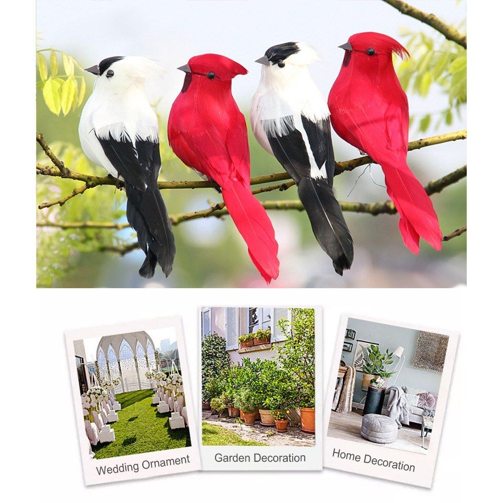 1 PCS Artificial Bird Wall Sculpture Decorative Simulation
