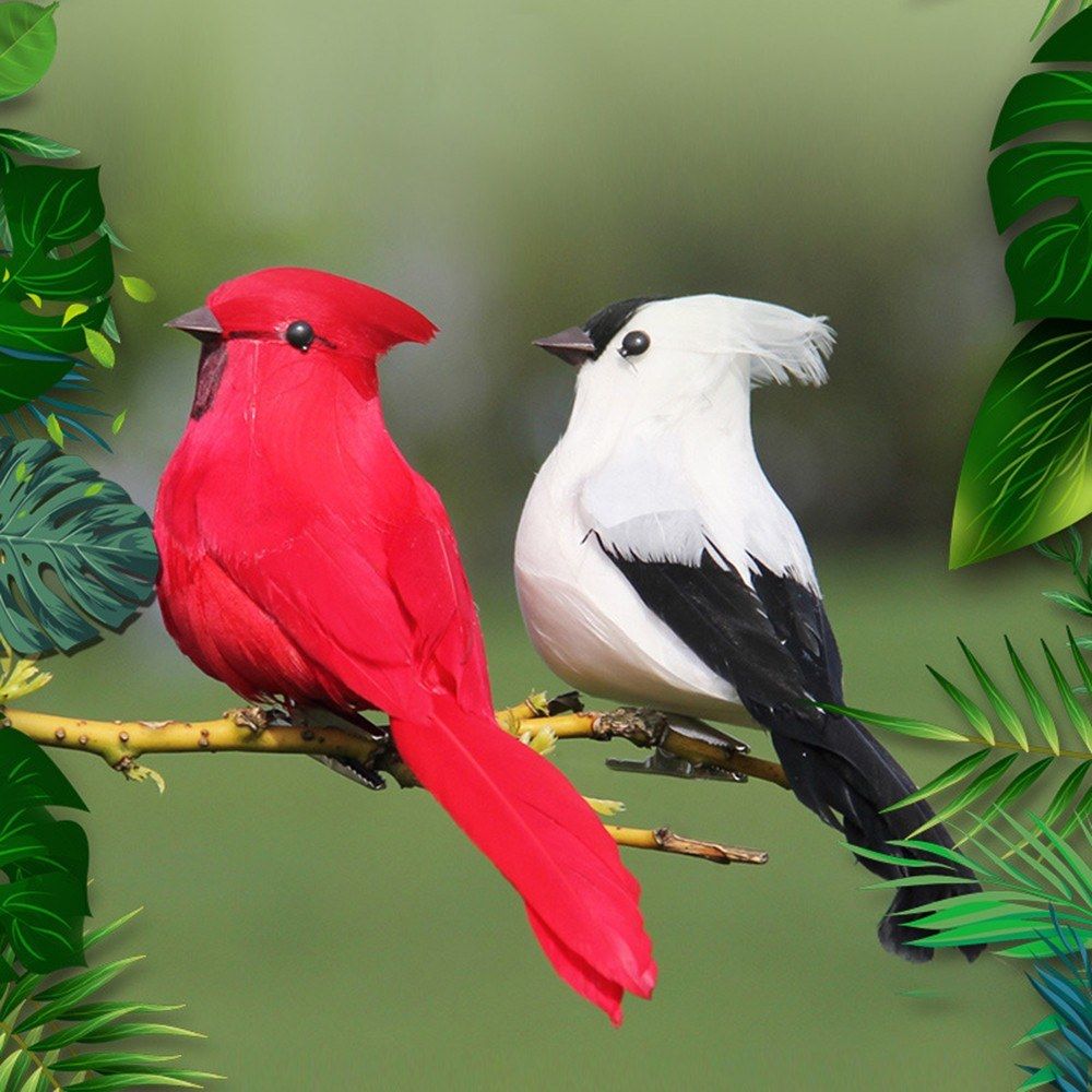 1 PCS Artificial Bird Wall Sculpture Decorative Simulation