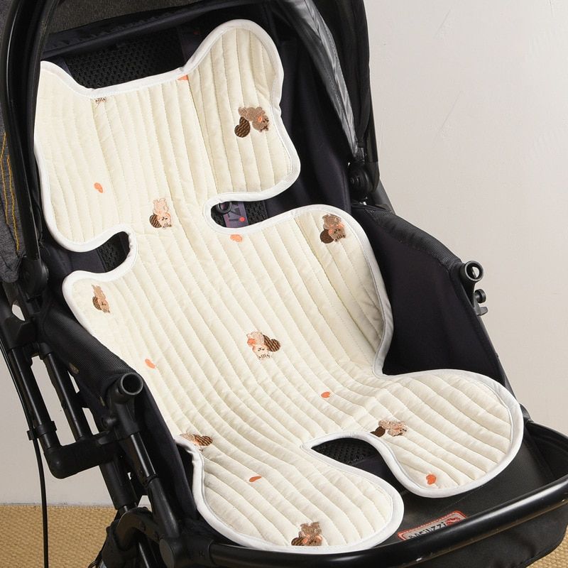 Coussin De Siege De Poussette Pour Bebe, Tapis De Doublure En Coton epais, Respirant, Accessoires De Landau Pour -ne Squirrel Thin