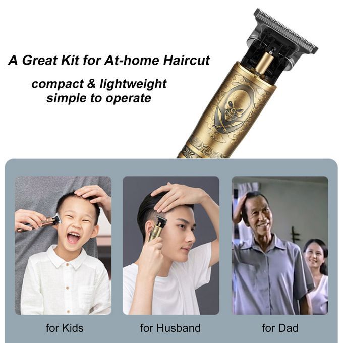 Portable Electric Haircut Kit USB Hair Clippers Cordless
