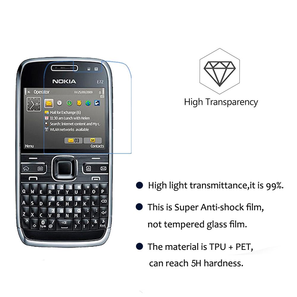 3pcs 5h Anti-scratch Protective Film For Nokia E72
