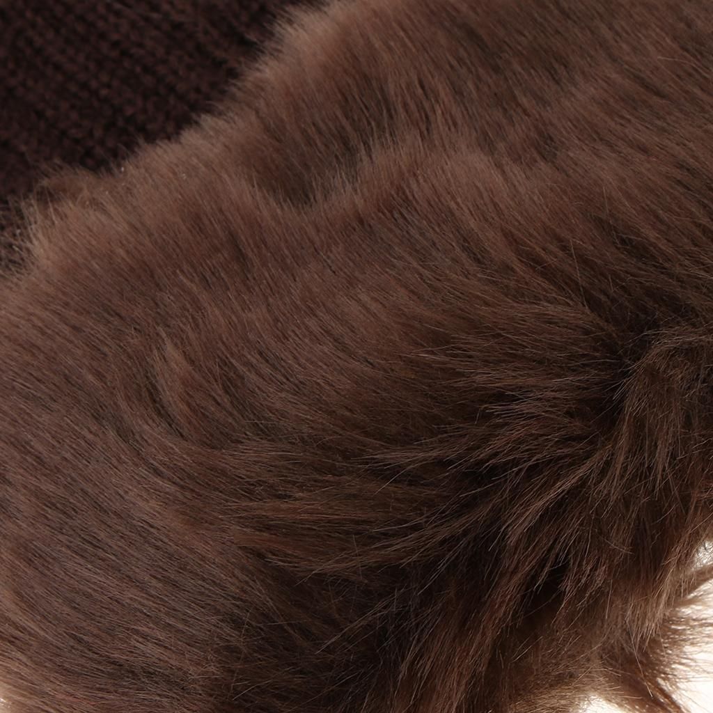 4x Fuzzy Faux  Leg Warmer Elastic Knitted Boots Cuff Toppers Sock