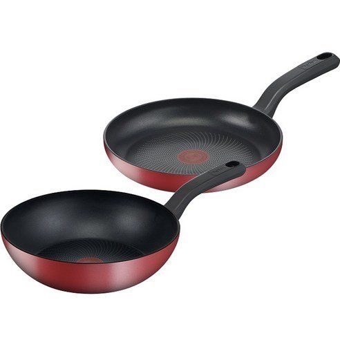 Tefal Red Delight Induction Frying Pan Set Of 2