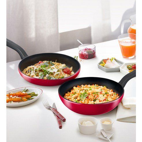Tefal Red Delight Induction Frying Pan Set Of 2