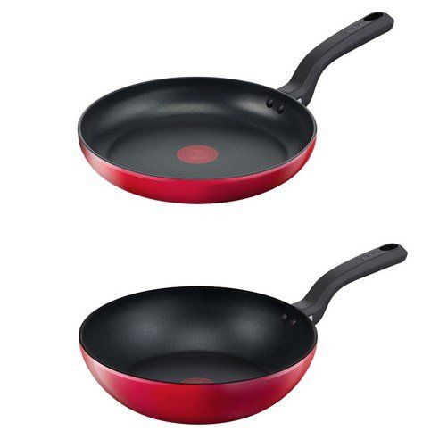 Tefal Red Delight Induction Frying Pan Set Of 2