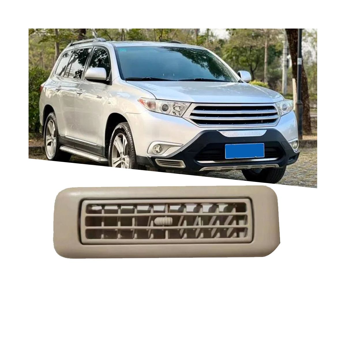 Car Roof Rear Air A/C Vent Grille 63601-48011-E0 for Toyota Highlander 2007-2014 Side Air Outlet Nozzle Beige 6360148011
