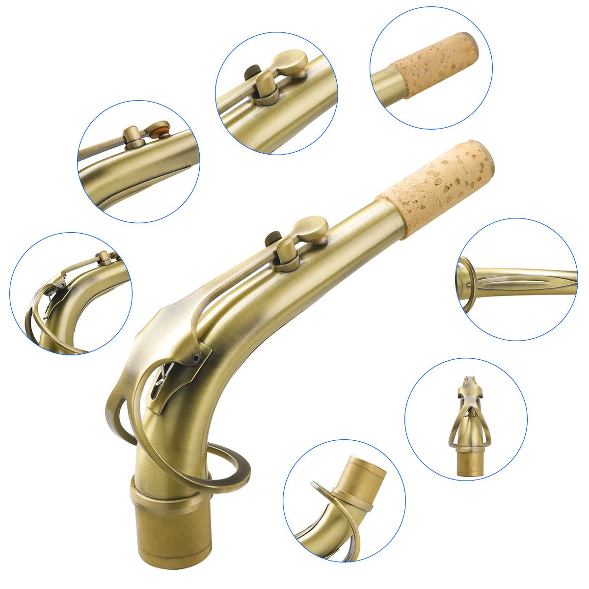 B65 Alto Saxophone Sax Bend Neck Brass E-flat Alto Sax