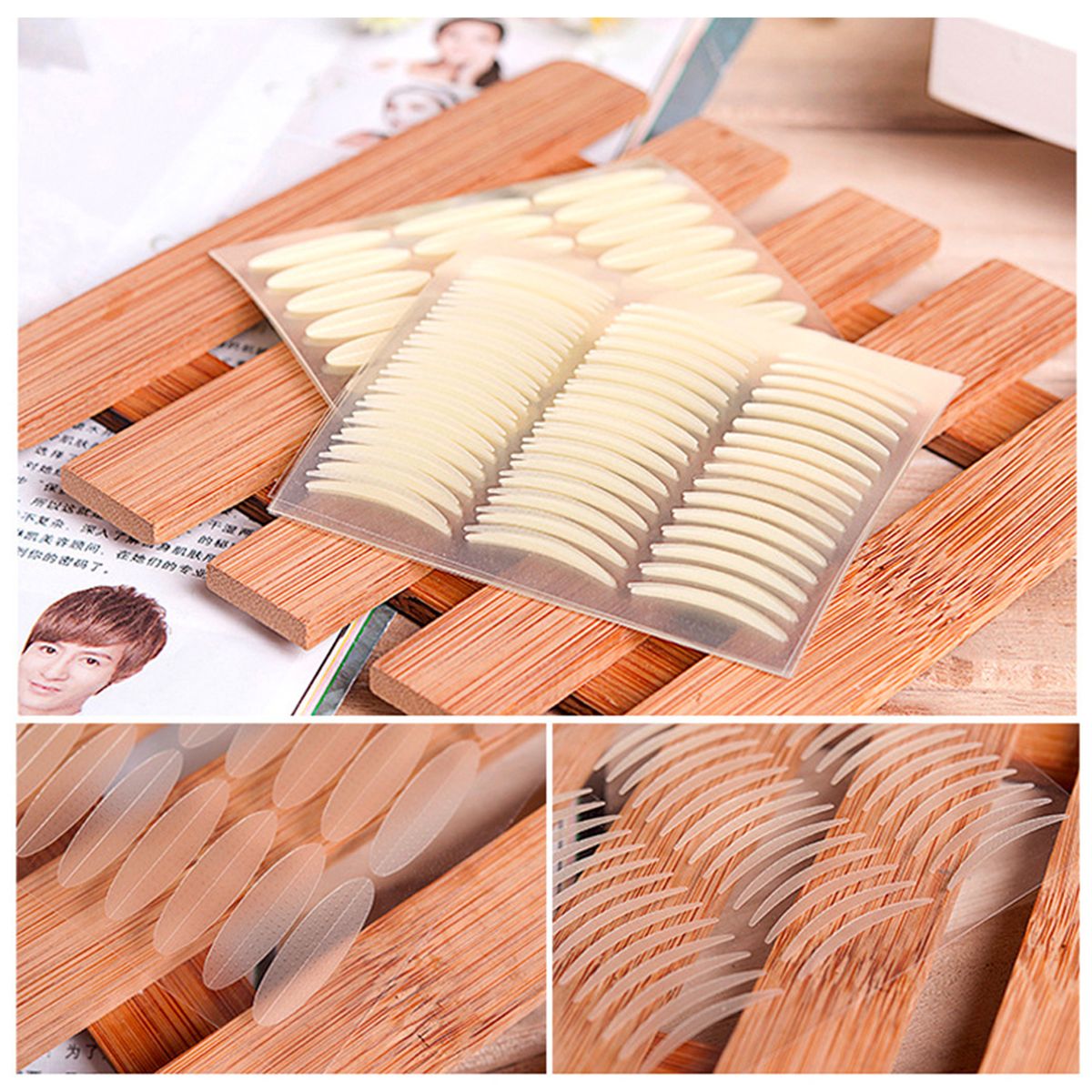 48PCS Natural Invisible Single Side Eyelid Tape Stickers