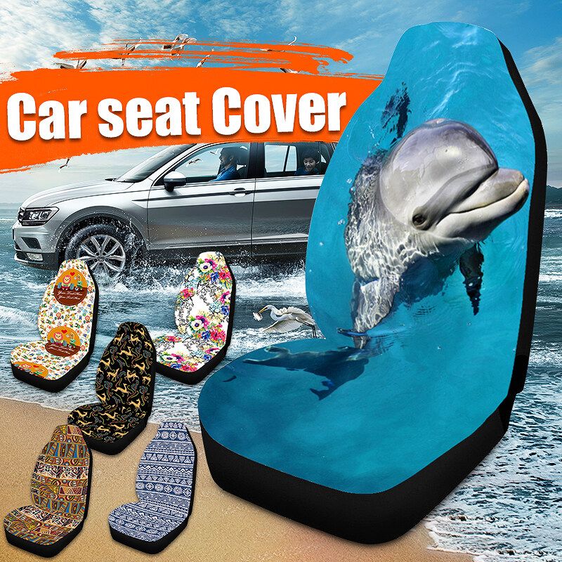 1xCar Seat Covers Animal Print Dolphin Highback Seat Cushion Protector Uinversal YH1025