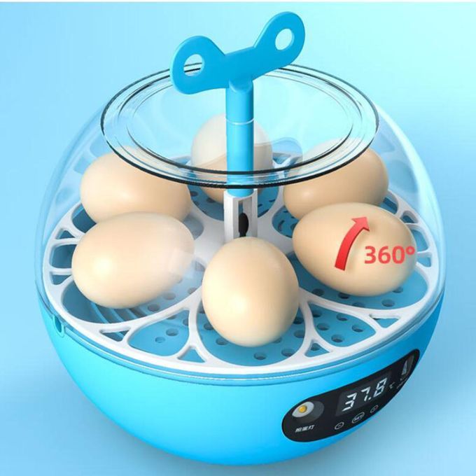 Egg Incubator, 6 Eggs Hatcher Poultry Hatching Machine Automatic Egg
