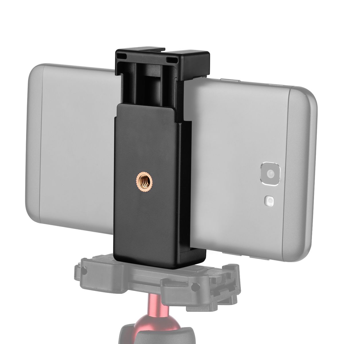 Phone Tripod Mount Adapter Phone Holder Clip With Dual 1/4